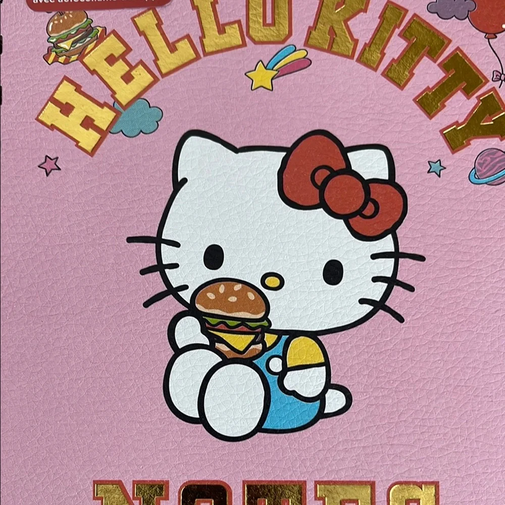 Hello Kitty Pink Spiral Notebook with Gold Accents